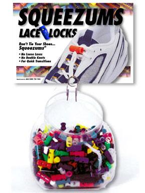 Squeezums Lace Locks - 1 Pair NEW - Black 
